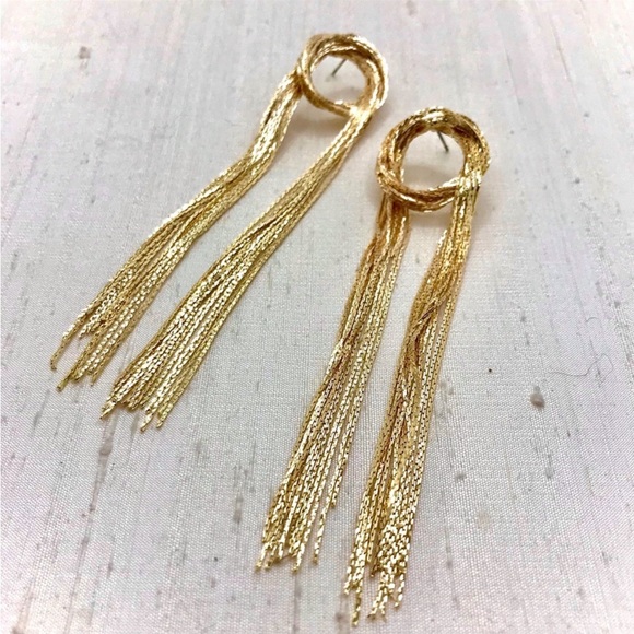 🌟Zara Gold Waterfall Chain Earrings🌟 - Picture 3 of 6